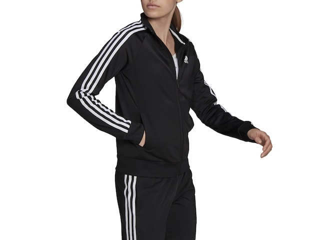 adidas Women's Warm-Up Tricot Regular 3-Stripes Track Pants, Black