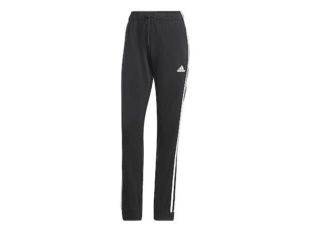Adidas Track Pants Women's Size XL Black Skinny Low Rise 3 Striped