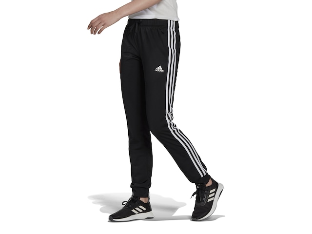Essentials Warm-Up Slim Tapered 3-Stripes Track Pants (Plus Size)