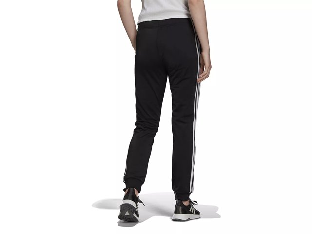 adidas Essentials Warm-Up Tapered 3-Stripes Track Pants - Black