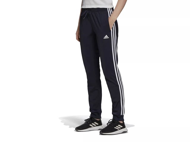 Essentials Warm-Up Tapered 3-Stripes Track Pants