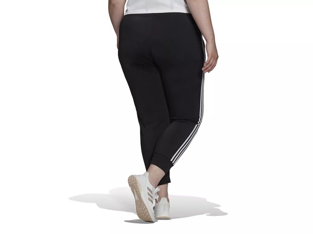 adidas Essentials 3-Stripes French Terry Wide Joggers - Black