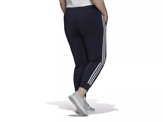 adidas,Essentials 3-Stripes Leggings (Plus Size),black/white,1X