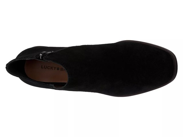 Lucky brand black wedge booties sales