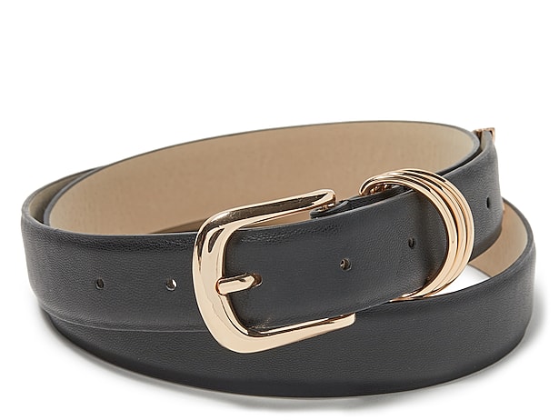 Thin Belt Black Leather Belt Women Belt Buckle Belt 