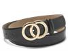 Double Ring Buckle Women's Belt Black view