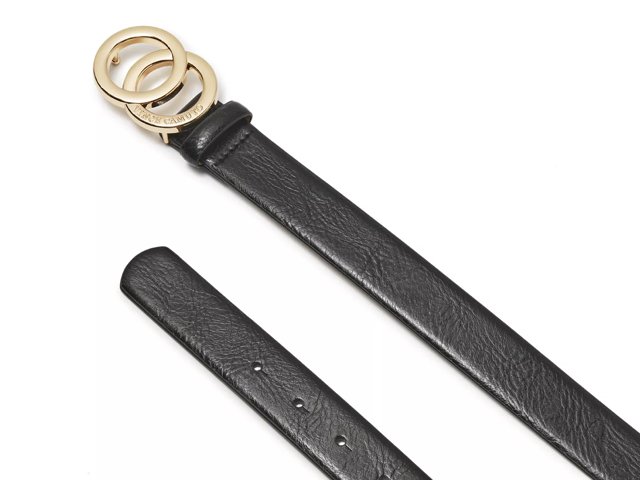 Vince Camuto Women's 2-Pack of Skinny Belts, Black