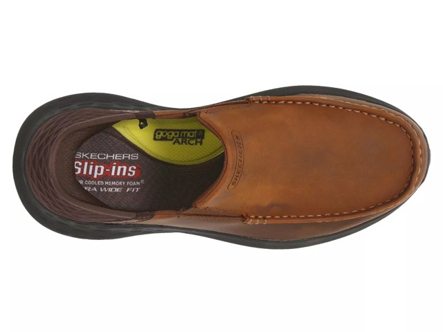 Brown Mens Slip-ins Parson Slip On Sneaker, Skechers