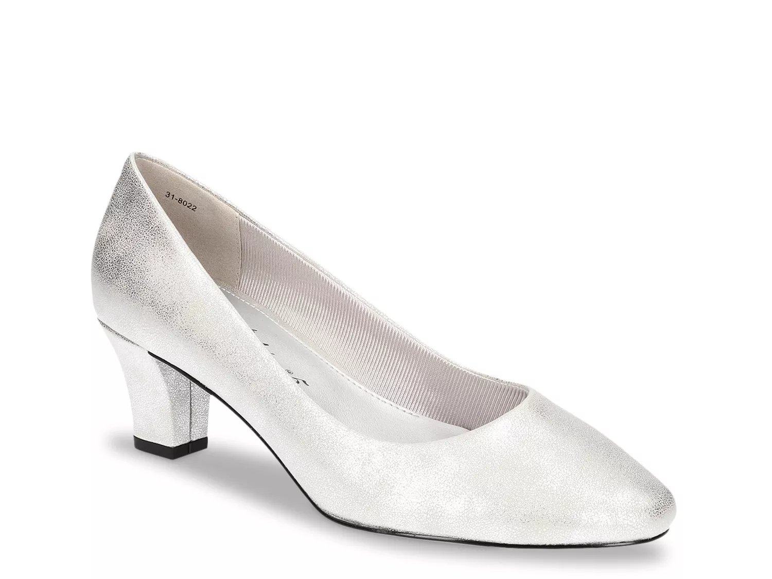Easy Street Wide Width Ballari Pump | Women's | Silver Metallic | Size 8 | Pumps