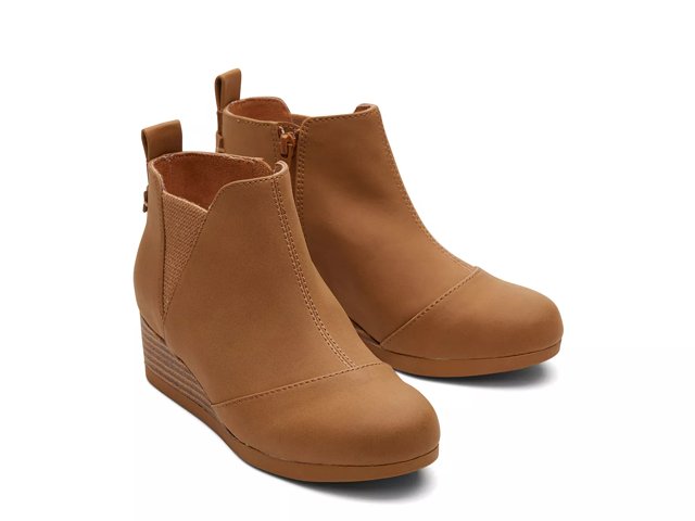 TOMS Kelsy Wedge Bootie Kids Free Shipping DSW