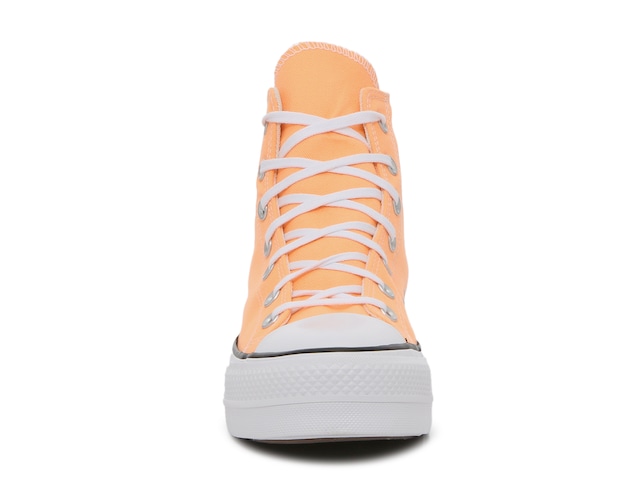 Converse, Shoes, Nwt Converse Chuck Taylor Womens Orange Patchwork  Platform High Tops