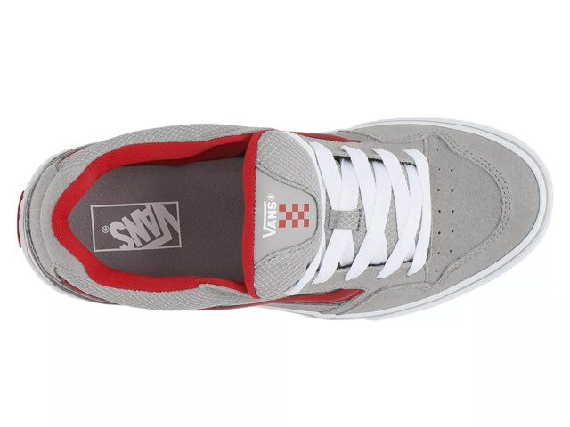 Grey and red vans hotsell