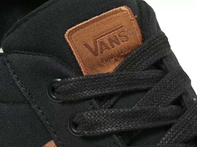 Vans atwood black leather mens deals