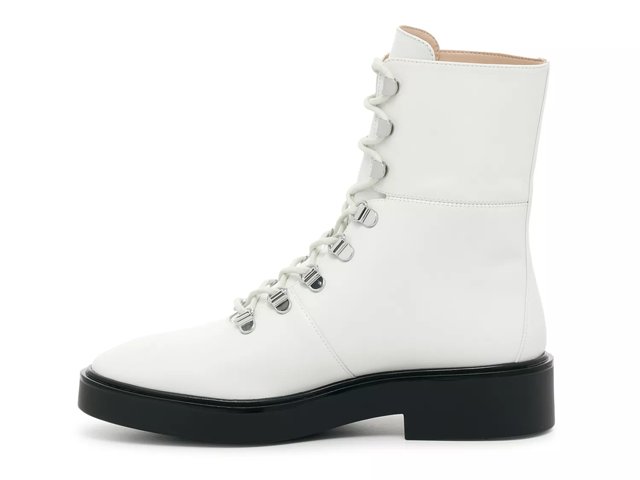 White lace up online bootie
