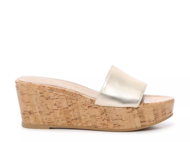 Stuart Weitzman Summer Platform Wedge Slide Sandal Free Shipping
