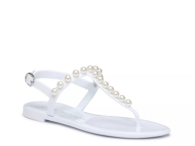 White stuart weitzman sandals outlet
