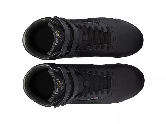 Reebok classic freestyle hi black discount