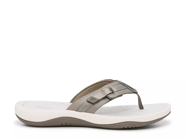 Clarks cloudsteppers womens flip flops hot sale