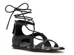 Dsw black best sale sandals flat