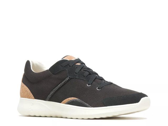 Hush puppies men's sales black leather casual shoe
