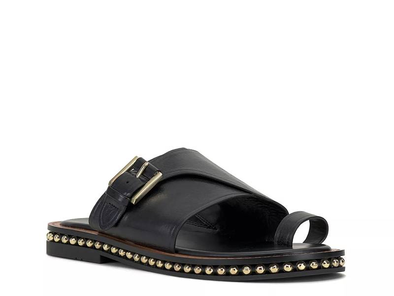 Dsw flat best sale black sandals