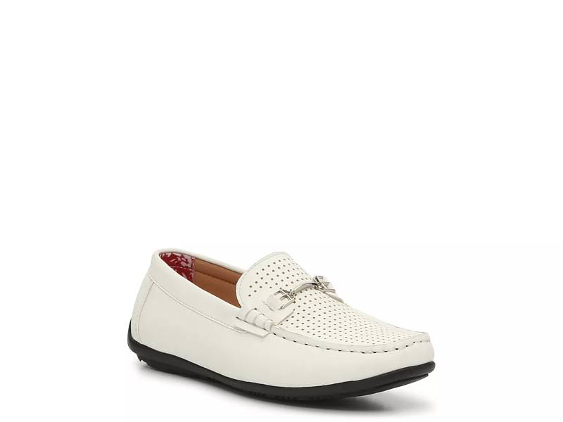 Stacy adams store white loafers