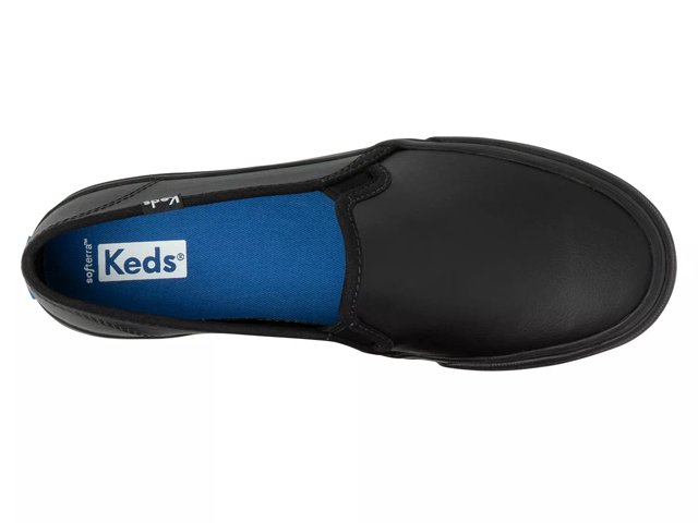 Keds double decker black leather 2025