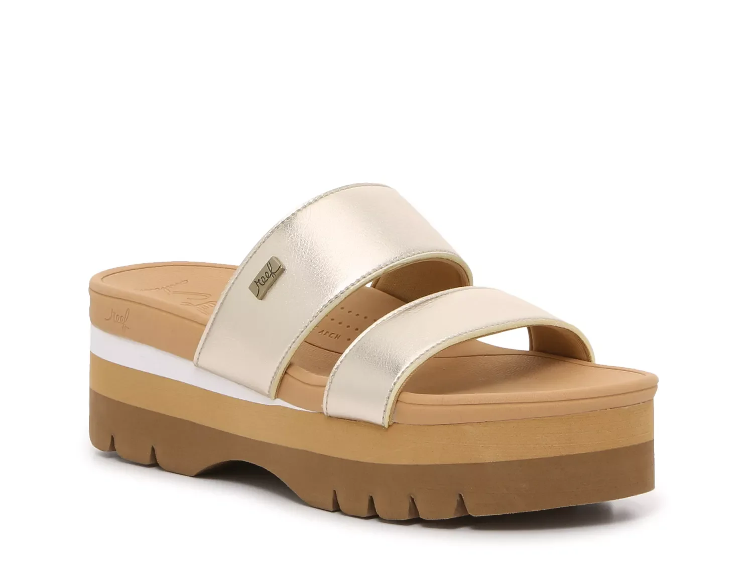 Reef Banded Horizon Platform Sandal - Free Shipping | DSW