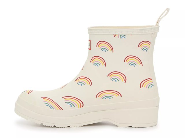 Hunter Women Play Mini Rainbow Print Short Rain Boots