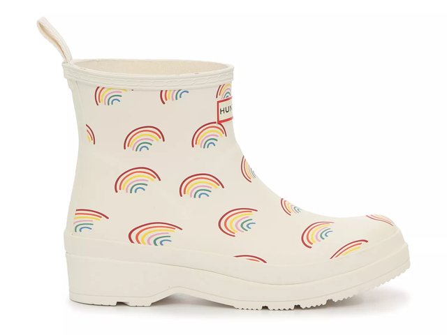 Womens Hunter Play Logo Rain Boot - Navy / Rainbow X-Ray