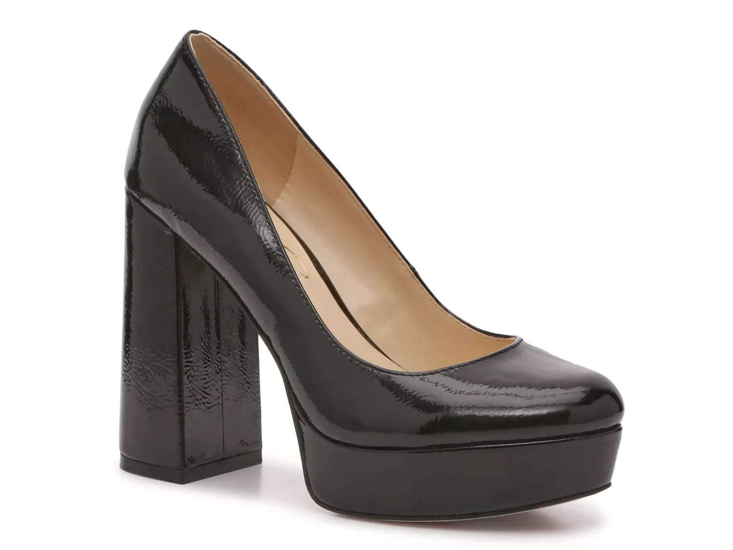 Jessica simpson black platform pumps best sale