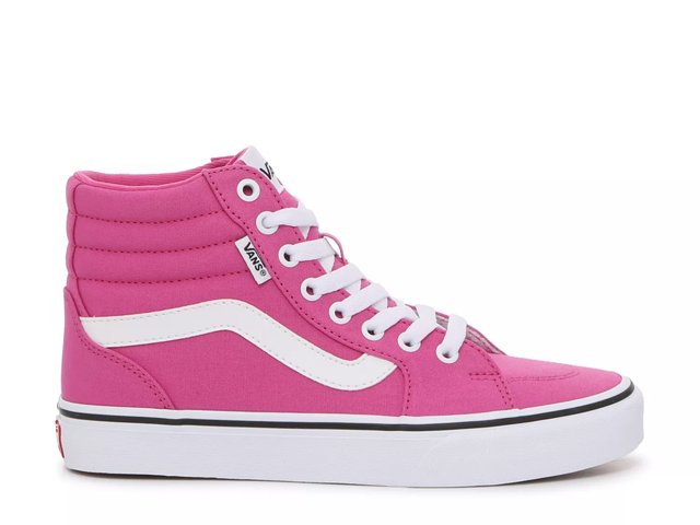 Dark pink clearance high top vans