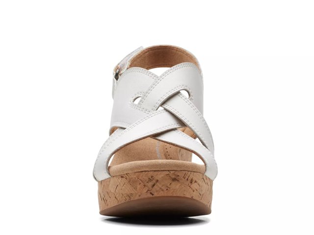 White clarks sandals on sale