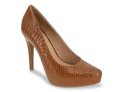 Vince Camuto Women's Size 6.5B Marken Tan Leather Peep Toe Mary Jane High  Heels