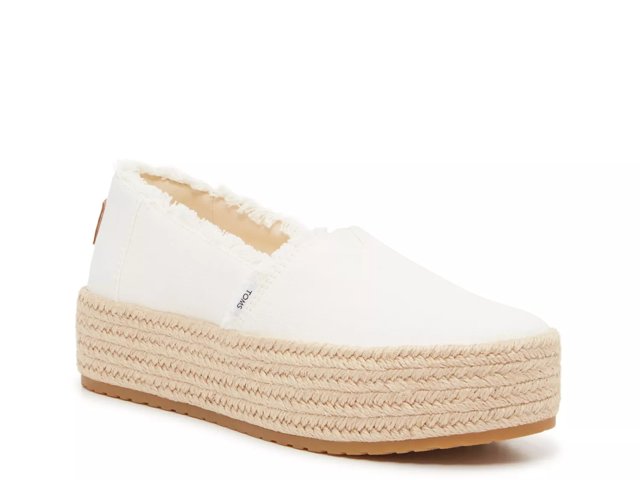 White espadrilles shop slip ons