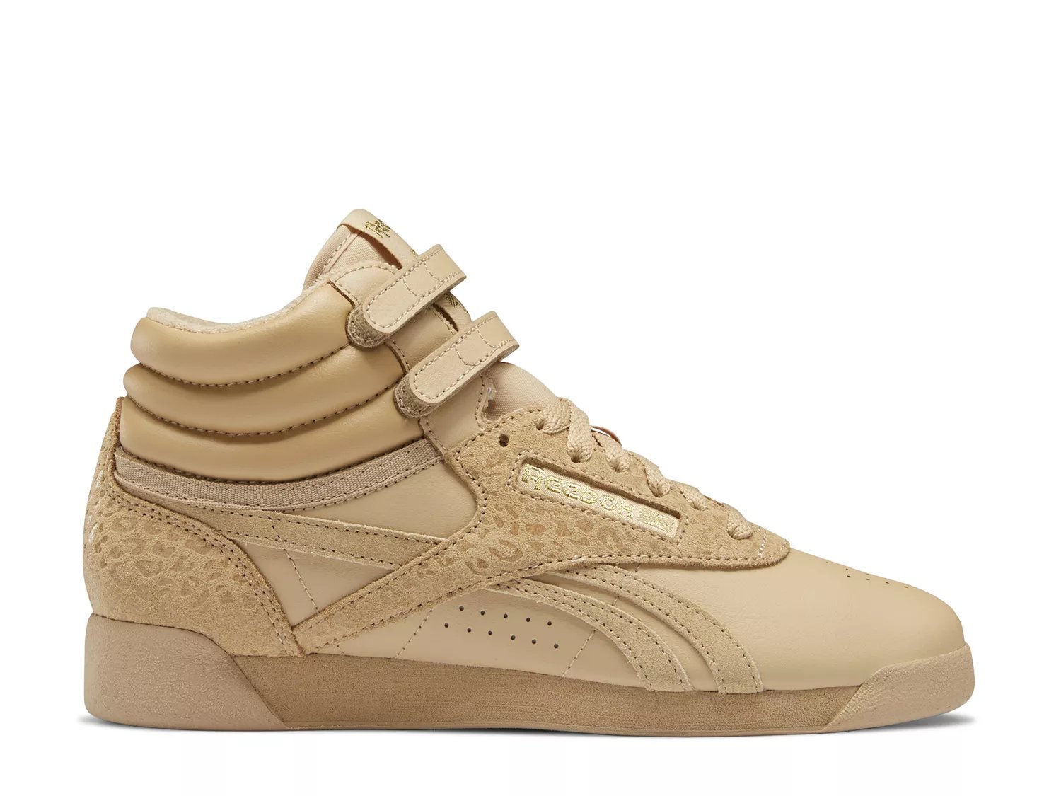 Reebok freestyle cheap hi womens gold