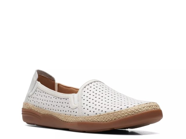 Clarks perforated leather espadrilles new arrivals