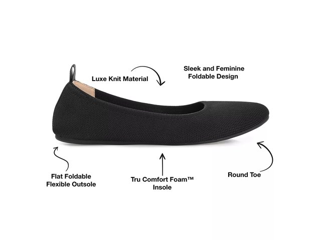 Journee Collection Jersie Foldable Ballet Flat Free Shipping DSW