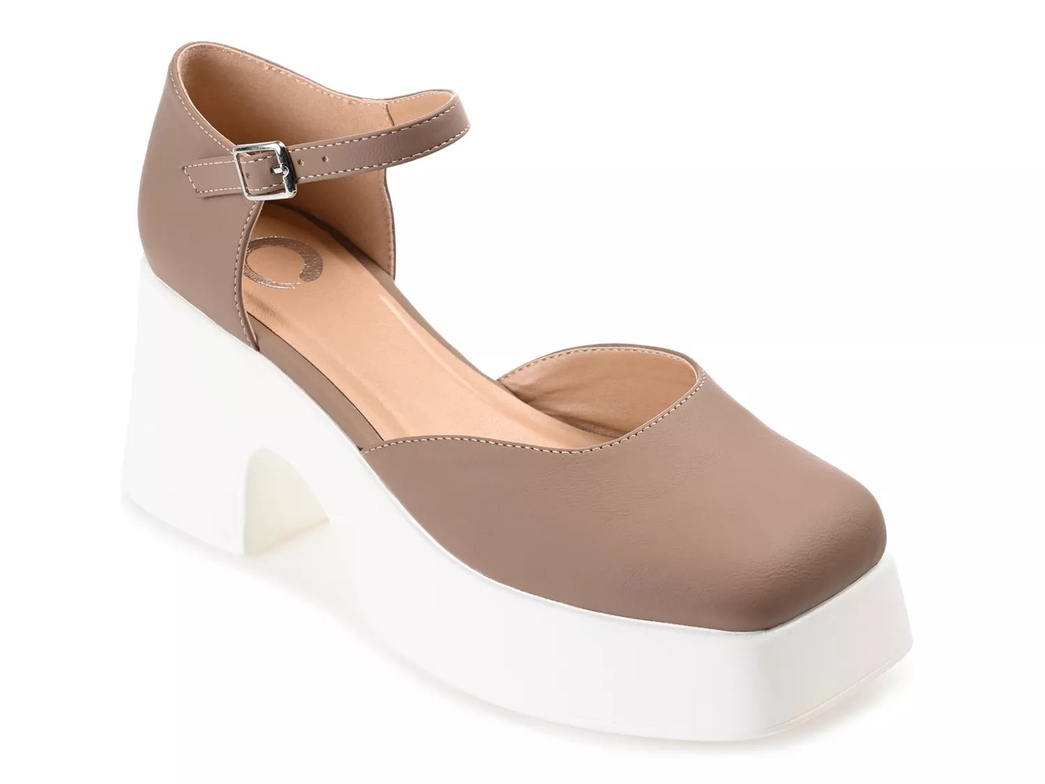 Journee Collection Lizza Pump | Women's | Taupe | Size 9.5 | Heels | Pumps | Ankle Strap