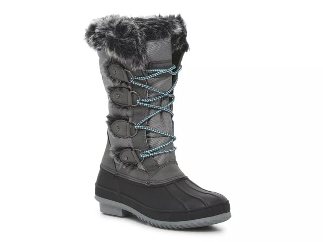 Khombu boots shearling trim boot sale