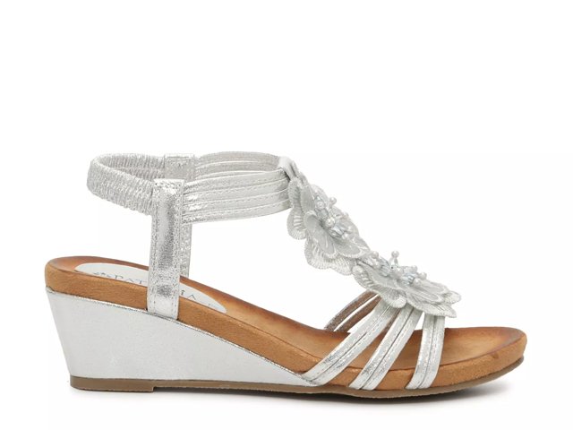 Dsw silver wedge outlet sandals
