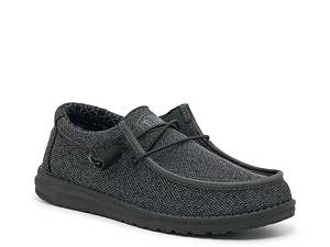 HEYDUDE Men’s Wally Sox Micro Shoes in Total Black