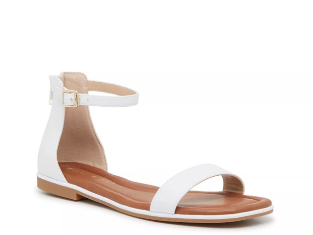 Yours Extra Wide Fit Woven Flat Sandal White