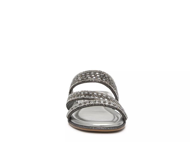Dsw silver flat sandals sale