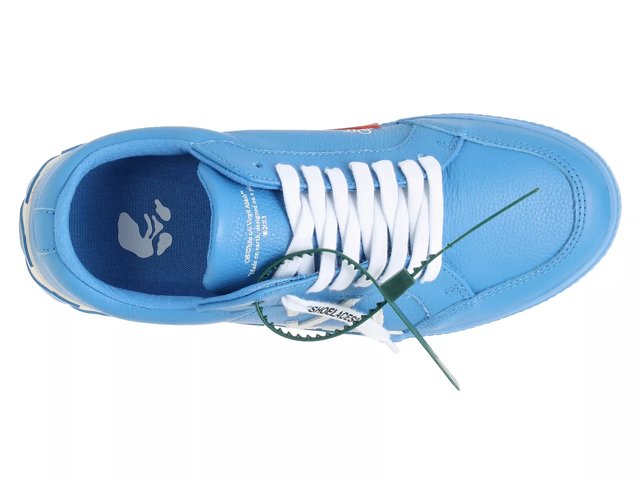 Off-White Low Vulcanized Full Leather Sneaker | Men's | Blue/White | Size EU 41 / US 8 | Sneakers