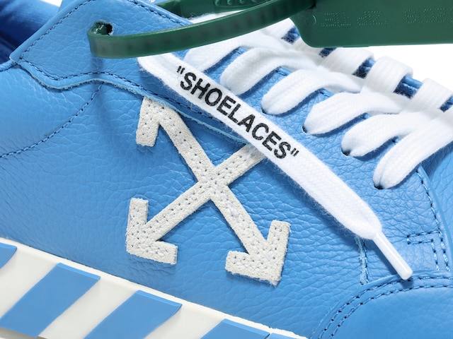 Men's luxury sneakers - Arrow Off-White white sneakers blue details