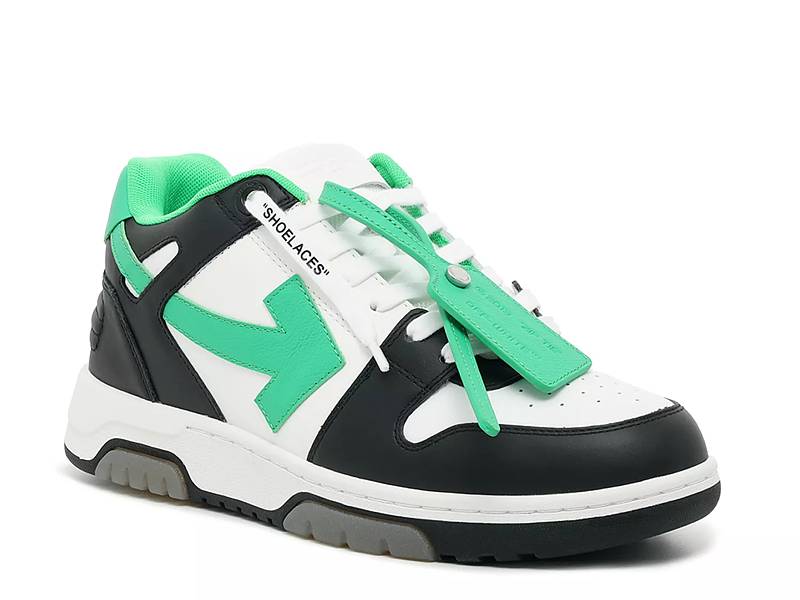 Off-White Out of Office Sneaker | Men's | Mint Green/Black Leather | Size EU 43 / US 10 | Sneakers