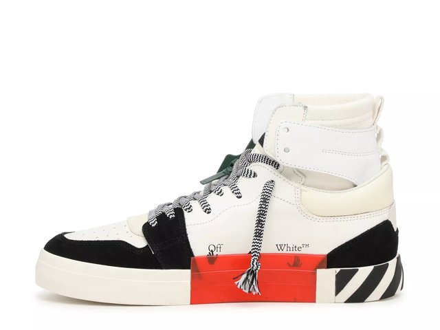 Off White High Top Vulcanized Sneaker Men s