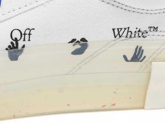 Off-White Outlet: Vulcanized sneakers in canvas - White  Off-White  sneakers OBIA003C99FAB001 online at