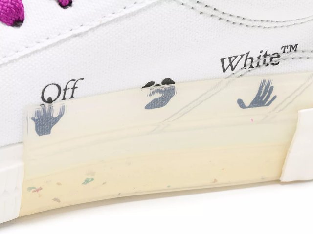 Off-White c/o Virgil Abloh Vulcanized Canvas Sneakers in Natural